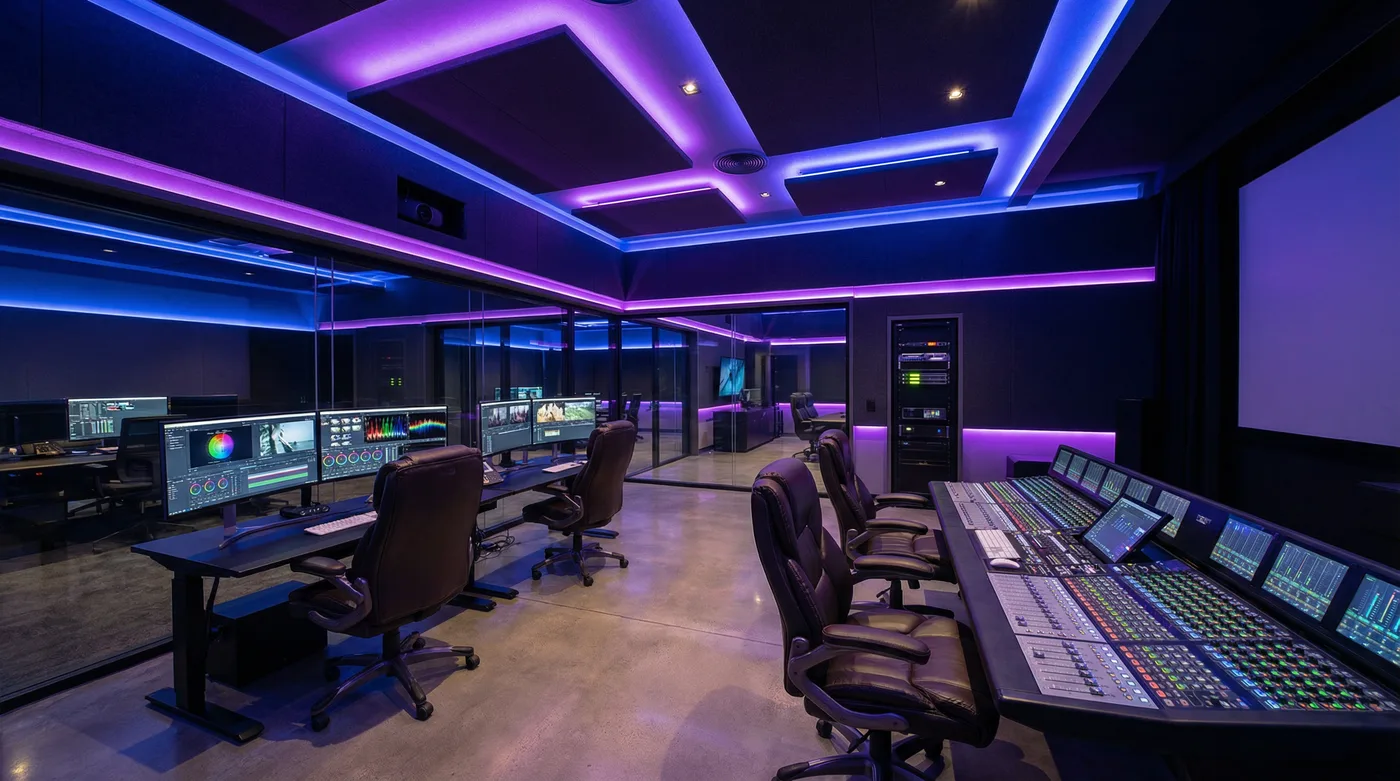 草莓视频后期制作工作室内景